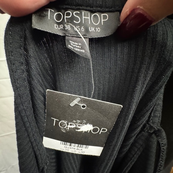 Topshop Sleeveless Mini Dress Black - Picture 5 of 9